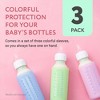 Impresa [Multi-Color 3 Pack] Glass Baby Bottle Sleeve for Dr Brown Bottles 8 oz - Silicone Bottle Cover for Dr Brown Bottles - 3 of 4