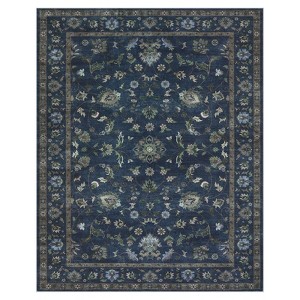 Lahome Vintage Vine Center Full Coverage Short Pile Velvet Rectangular Indoor Area Rug - 1 of 4