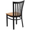 Emma and Oliver Black School House Back Metal Restaurant Dining Chair - 3 of 4