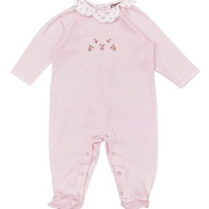 Girls' Embroidered Floral Footies - Petit Confection - 1 of 2