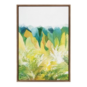 Kate and Laurel Sylvie In Awe Framed Canvas by Janet Meinke-Lau, 23x33, Gold - 1 of 4