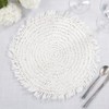 Saro Lifestyle Rustic Raffia Fringe Placemat (Set of 4) - 3 of 3