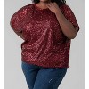 Women's SEQUIN TOP - mat fashion 0X/1X - 4 of 4