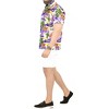 HAPPY BAY Men's Hawaiian Shirts Short Sleeve Button Down Shirt Mens Hawaii Shirts Boho Vacation Casual Beach Shirts for Men L Hawaii Party, Purple - 3 of 4