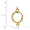Black Bow Jewelry 14k Yellow Gold & CZ Wedding Rings Charm or Pendant, 11mm - 4 of 4