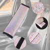 Unique Bargains 2pcs Bling Car Seat Belt Shoulder Pad Mat Cover Pink  9.17"x2.36" - 3 of 4
