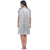 Casual Nights Women's Fancy Lace Neckline Silky Tricot Nightgown - 4 of 4