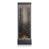 Alpine Corporation 72" Metal Mirror Waterfall Fountain with Decorative Stones and Lights Silver - image 4 of 4