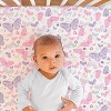 The Peanutshell Butterfly Song Crib Bedding Set for Baby Girls, 3-Piece Nursery Set in Pink|Purple - 4 of 4