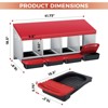 Chicken Nesting Box, 3 Compartment Roll Away Design for High-Volume Egg Collection and Easy Wall Mounting with Metal Legs - 2 of 4