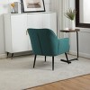 Modern Accent Chairs Linen Armchair, Accent Chairs Modern With Armrest, Accent Chairs Bedroom, Accent Chairs Comfort-Cuddlewood - 3 of 4