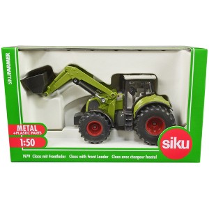 Claas Axion 850 Tractor with Front Loader Green with Gray Top 1/50 Diecast Model by Siku - 1 of 3