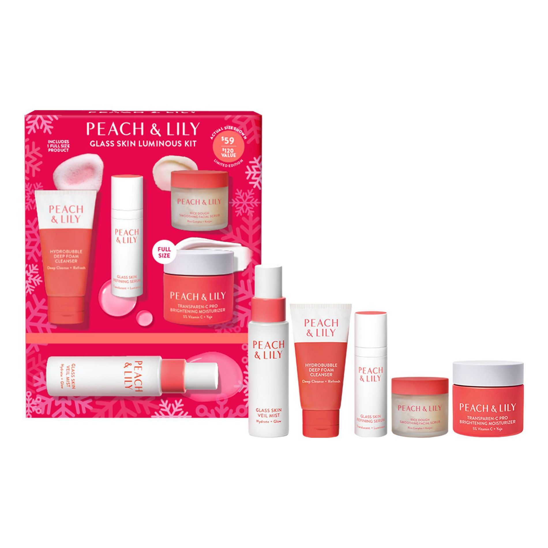 Peach & Lily Glass Skin Luminous Kit - 5pc - Ulta Beauty