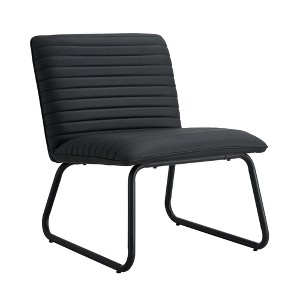 NicBex PU Leather Accent Chair,Upholstered Living Room Chairs with PU Backrest and Metal Legs,Cozy Armless Chair,Accent Chairs for Living Room - 1 of 4