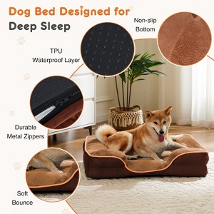 Akoasm 28 inch Memory Foam Medium Dogs & Cats Washable Removable Pet Bed-Gray - 1 of 4