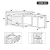 Infurnic Decorative Storage Cabinets Extendable Kitchen Island with Storage Multi-Functional Kitchen Cart for Kitchen, Gray, 100.6"*36"*36" - 3 of 4