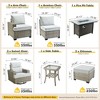 XIZZI Versatile Outdoor Rattan Sectional Sofa Set Collection, 8/9/10-Piece Set w/ Comfy Swivel Chairs, Perfect for Patio Relaxation and Entertaining - 2 of 4