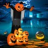 HOMCOM 106.25" Halloween Inflatables, Pumpkin Ghost with Pumpkin Patch, Outdoor Giant Blow Up Yard Decoration with Build-in LED - 2 of 4