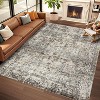 Area Rug, Soft Vintage Rug Traditional Low Pile Large Boho Rug Indoor Distressed Non-Slip Carpet for Living Room Bedroom Dining Room - 2 of 4