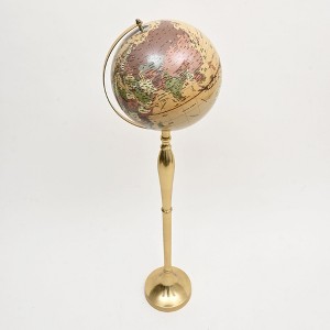 TopComfy Decorative Object Aluminium Table Clock with Compass Design for Elegant Desk Decor, Gold, 12.5"*12"*44" - 1 of 4