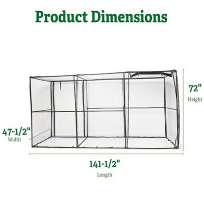 Tall Green Zippered Alloy Steel Crop Cage Tent
