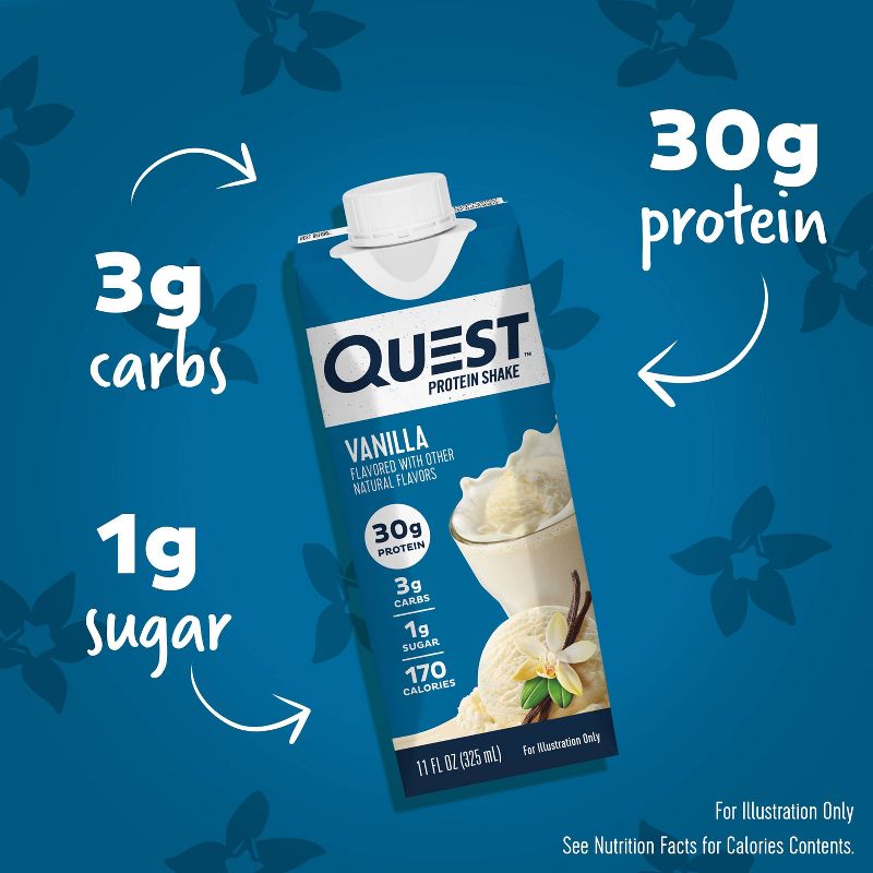 Quest Nutrition Ready To Drink Protein Shake - Vanilla, 4 of 12