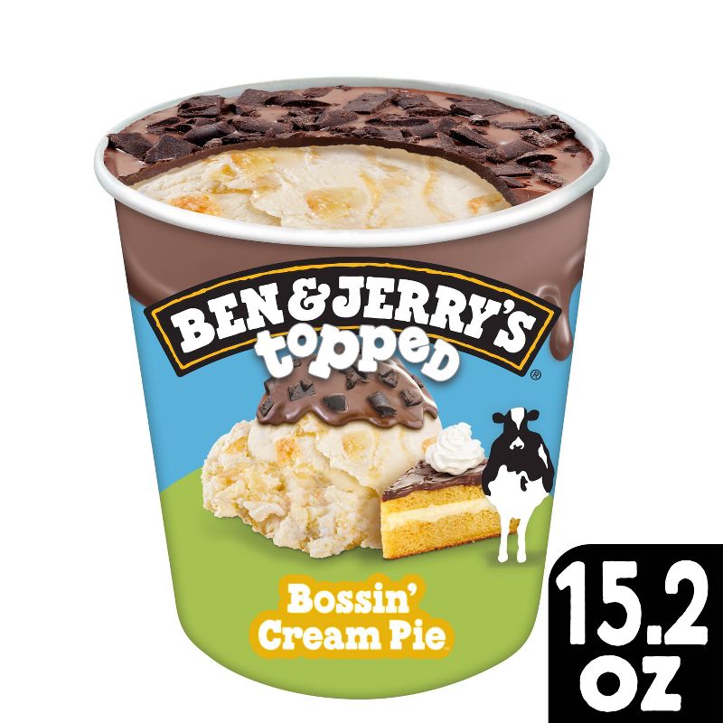 Ben &#38; Jerry&#39;s Topped Bossin&#39; Cream Pie Frozen Ice Cream - 15.2oz, 1 of 7