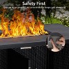 57 Inch Propane Fire Pit, CSA-Listed Outdoor Gas Fire Pit Rectangular Tabletop with Lid - 2 of 4