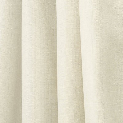 Ivory Light-Filtering Linen Grommet Curtain Panels, 54"x96"