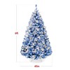 Best Choice Products Pre-Lit Blue Christmas Pine Tree w/ Flocked Branches, Warm-White Lights - 2 of 4