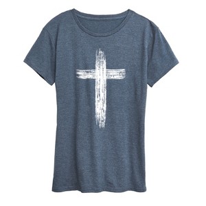 Women's - Instant Message - Brush Cross Short Sleeve Graphic T-Shirt - 1 of 4