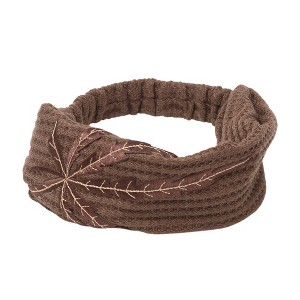 Unique Bargains Women's Leaf Wide Fabric Headband 1 Pc - 1 of 4