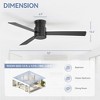 Airsurfer 52-inch 3-Blade Flush Mount Ceiling Fan with Remote without Light - 2 of 4