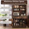 Freestanding Pantry Cabinet with 4 Doors and Adjustable Shelves With Large-Capacity Storage Cabinet with Microwave Stand & Coffee Bar Cabinet - 4 of 4