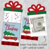 Big Dot of Happiness Merry Little Christmas Tree - Red Car Christmas Party Money and Gift Card Sleeves - Nifty Gifty Card Holders - 8 Ct - 3 of 4
