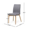 Dining Chairs Set Of 2,Fabric Upholstered Dining Chair,Armless High Back Dining Chairs,Solid Wood Legs Kitchen Dining Chair-Cuddlewood - 4 of 4