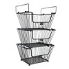 K-Cliffs 3 Tier Metal Storage Baskets Heavy Duty Wire Market Produce Organizer Stackable Pantry Grocery Fruit Bread Holder Antique Black - 2 of 4
