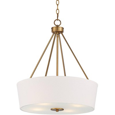Possini Euro Design Saffira 20" Wide Warm Gold Modern Luxe Drum Pendant Light