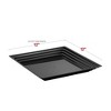 Smarty Had A Party 12" x 12" Black Square Plastic Serving Trays - 24 pcs - 3 of 4