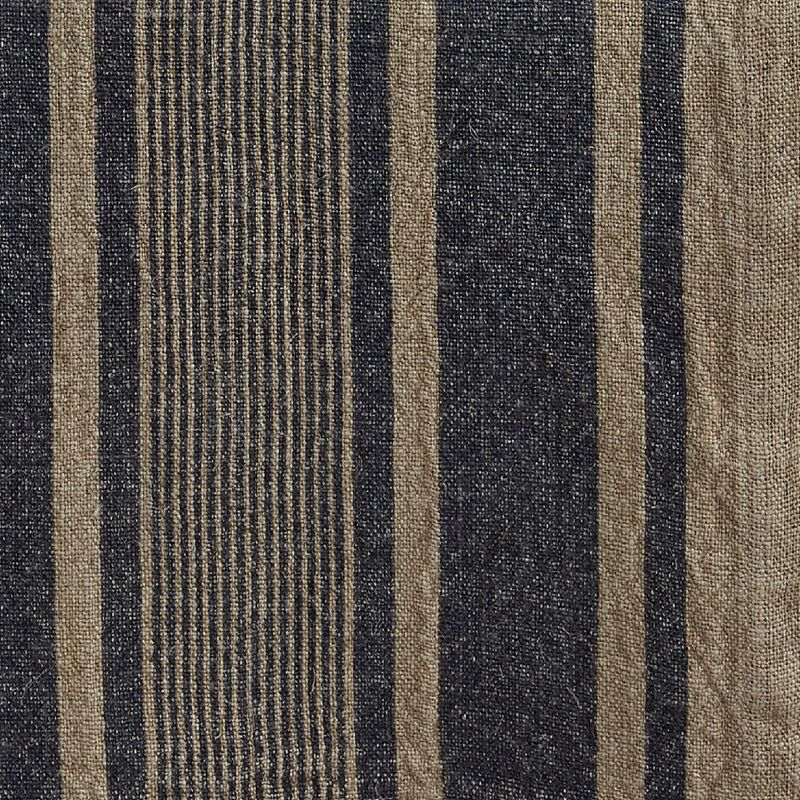 Split P Washed Linen Stripe Table Runner - 60''L - Blue, 3 of 5