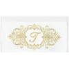 Linum Home Textiles 100% Turkish Cotton MONICA Gold Thread 2PC Embellished Bath Towel Set - 3 of 3