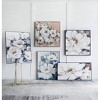 32.5"x40" Blooming White Florals Hand Painted Champagne Framed Wall Art Blue - A&B Home: Deco Style, Vertical Orientation - 4 of 4