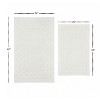 Knightsbridge Stylish And Comfortable Traditional Summer Tile Design 2 PC Cotton Bath Rug Set 20"x30" & 24"x40" Aqua - 3 of 4