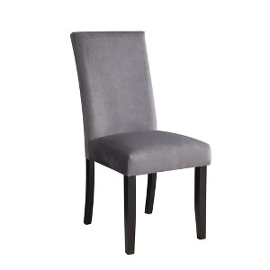 Velvet Napoli Side Chair (Set of 2) with Memory Foam Seat, Solid Asian Hardwood Legs, Corner-Blocked Joints, Hand-Stained Finish - 1 of 4