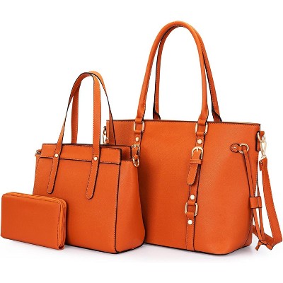 West 3PCS Purses for Women Tote Bag and Wallet Set Shoulder Satchel Handbags