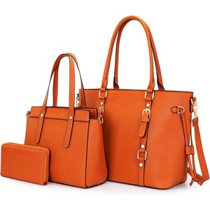 West 3PCS Purses for Women Tote Bag and Wallet Set Shoulder Satchel Handbags - 1 of 4