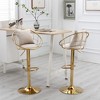 Set of 2 Modern Style 360 Degree Swivel Bar Stools with Metal Adjustable Base - ModernLuxe - 3 of 4