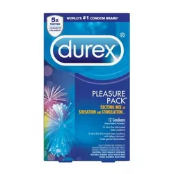 Durex Pleasure Pack Latex Condoms - 12ct
