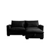 86.6" Corduroy Cloud Modular L-Shaped Sectional Sofa with Big Deep Seat and Storage Ottoman for Small Living Room - 4 of 4