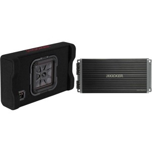 Kicker 49L7TDF102 Down-Firing 10" L7T 2-Ohm Subwoofer Enclosure & KEY5001 Smart Sub Amp / Processor Bundle - 1 of 4